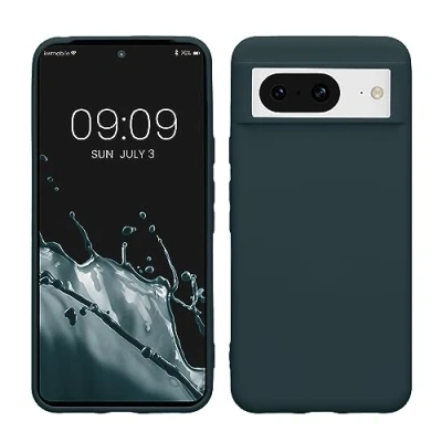 Immagine di kwmobile Custodia Compatibile con Google Pixel 8 Cover Back Case per Smartphone in Silicone TPU Protezione Gommata ardesia scuro
