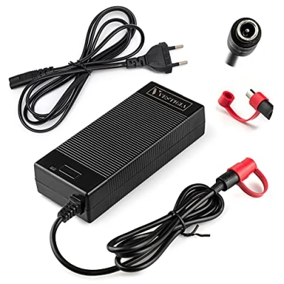 Immagine di Vestigia® Caricatore Adattatore Batteria per Xiaomi M365 Mi3 PRO Pro2 Essentials 1S, Ninebot Segway ES1 ES2 ES4 E22E E25E E45E 42 V 2A Monopattino Elettrico Spina EU