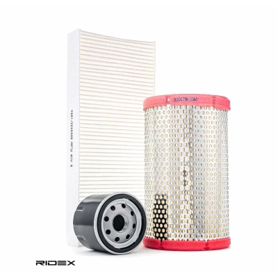 Immagine di RIDEX 4055F0094 Kit filtri con Filtro aria, senza vite spurgo olio antipolline, ad avvitamento a tre pezzi/in parti