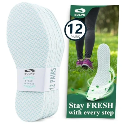 Immagine di SULPO 12 paia di solette sottili per uomo e donna, comode scarpe contro piedi sudati puzzolenti, inserti anti odore con un fresco profumo da ginnastica tutti i giorni,