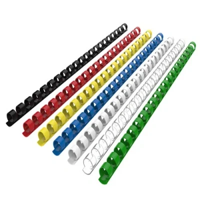 Immagine di RAYSON Pettini per Rilegatura, 55 Fogli, 21 Anelli, 10 mm Dorsi Plastici Colori Misti, A4, Confezione da 100