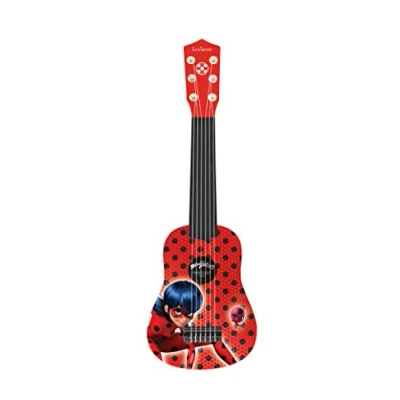 Immagine di Lexibook K200MI Tales of Cat, Miraculous Ladybug Chat Noir, La mia Prima Chitarra, 6 Corde in Nylon per i Bambini, 53 cm, guía incluida, Rosso/Nero, Colore,