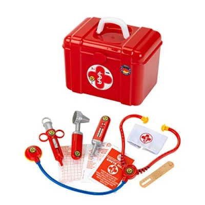 Immagine di Theo Klein 4431 Valigetta da Dottore con Accessori, Stetoscopio, siringa, cerotti, Pratica Maniglia, Dimensioni: 21 cm x 14,5 13 cm, Giocattolo per Bambini a Partire 3 Anni
