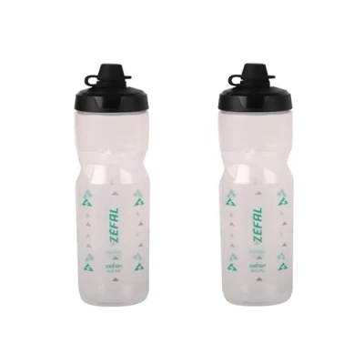 Immagine di ZEFAL Pack Sense Soft 80 No Mud Set di due Borracce Bici e MTB Con Protezione Della Tettarella Senza BPA Borraccia Ciclismo Sportiva Inodore Leggera 2 x 800ml, Traslucido