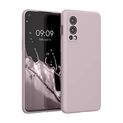Immagine di kwmobile Cover per OnePlus Nord 2 5G Custodia Back Case Smartphone in Silicone TPU Protezione Gommata lilla color carne