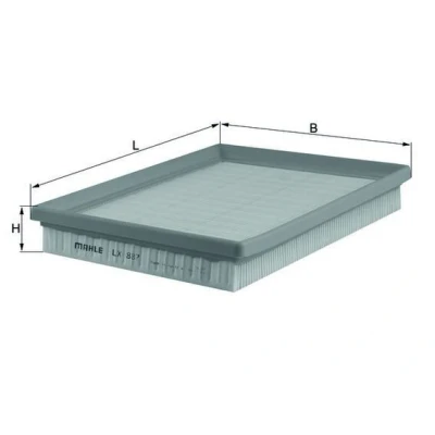 Immagine di MAHLE ORIGINAL LX 887 filtro aria 37,1 196 247,0 Cartuccia FIAT: Palio I Hatchback, Idea, Strada Pick up