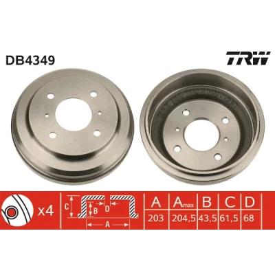 Immagine di TRW DB4349 Freni a Tamburo