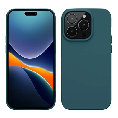 Immagine di kwmobile Cover per Apple iPhone 14 Pro Custodia Back Case Caricatore Wireless Antiurto e Flessibile in Silicone TPU petrolio matt