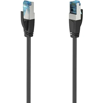 Immagine di Hama cavo di rete CAT6a (10Gbit/s, S/FTP, SFTP Ethernet, RJ45, Internet ad alta velocità, 0,5 m) nero