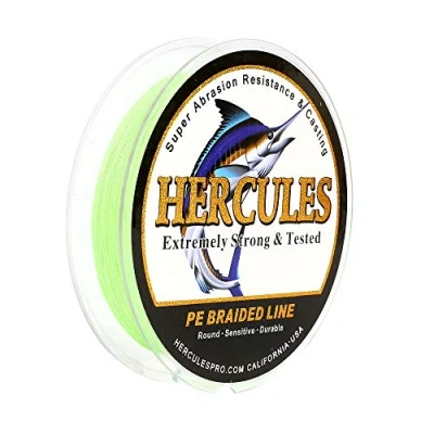 Immagine di HERCULES Filo da pesca intrecciato a 4 fili, 100 2000m, 6 100lb, super morbido, polietilene, Lenze intrecciate per con lenza, riva, in mare, barca