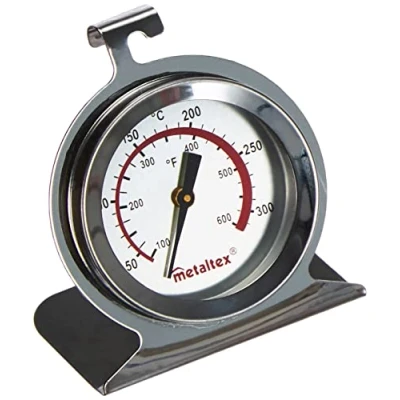 Immagine di Metaltex 298052 Termometro da Forno in Acciaio Inox, Colore: Argento, 20 x 15 7 cm