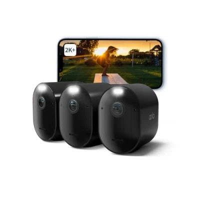 Immagine di ARLO Pro 5 Spotlight Security Camera with 3x Kit VMC4360B 100EUS WLAN IP videocamere sorveglianza con 3 camere 2688 x 1520 Pixel