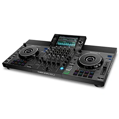 Immagine di Denon DJ SC LIVE 4 Console DJ, mixer a canali, streaming da Amazon Music, Wi Fi, casse, compatibile con Serato &amp; Virtual