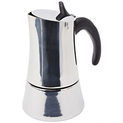 Immagine di ILSA Elly, Caffettiera Espresso per Induzione, Acciaio Inox 18/10 , Argento, 4 tazze