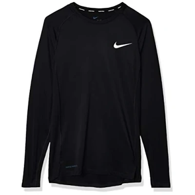 Immagine di Nike M Np Top Ls Tight Maglietta a Maniche Lunghe Uomo, Nero (Black/White), 4XL