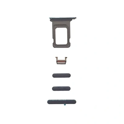Immagine di Smartex® Set Tasti Neri Laterali + Slot per SIM compatibili con iPhone 11 PRO Max