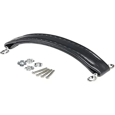 Immagine di Adam Hall Hardware 3414 BLK Maniglia a cinghia similpelle nera