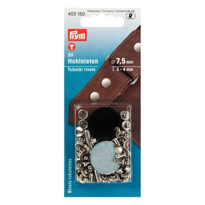 Immagine di Prym Rivetti Tubolari, d&#039;Argento, 3 4 mm, silberfarbig, 20 Stück