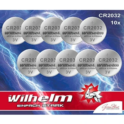 Immagine di Wilhelm Pila a bottone al litio, 10 x CR 2032 3V CR2032 DL2032