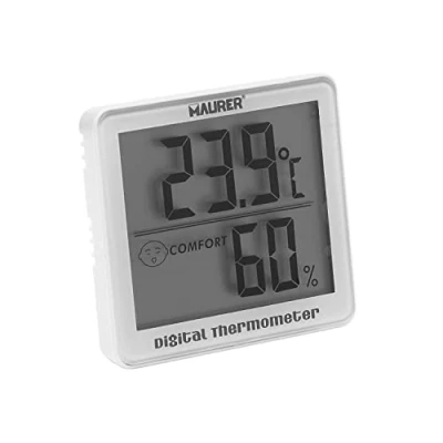 Immagine di MAURER 5160670 Termometro Digitale con indicatore di umidità, Multicolore, Extra Large