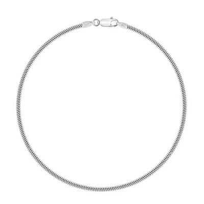 Immagine di PLANETYS Cavigliera Argento Sterling 925 Rodiato Modello Catenina Serpente Larghezza: 2 mm Lunghezza: 25 cm