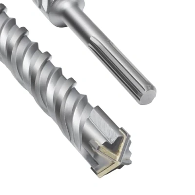 Immagine di Punta per trapano SDS Max 40 x 460 mm, calcestruzzo con 4 tagli in metallo duro e doppia vite, a percussione cemento, pietra, pietra naturale