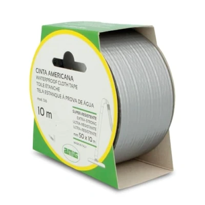 Immagine di Amig Nastro Americano Mod.516 per Fissaggio Extraforte e Resistente all&#039;Acqua Uso in Interni o Esterni Perfetto il Fai da Te Riparazioni Misure 10 m x 50 mm Colore Grigio