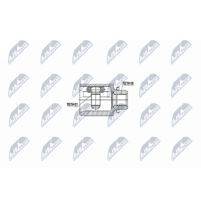 Immagine di NTY NPW NS 039 Kit Giunto Omocinetico Assale anteriore Dx, sul lato del cambio