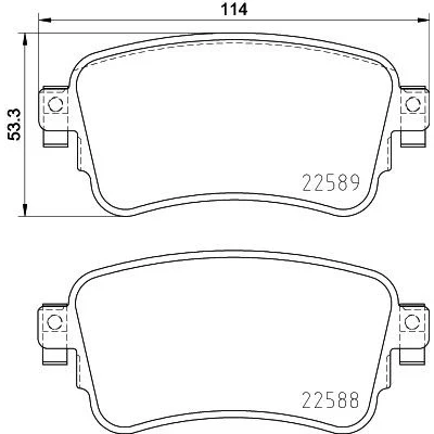 Immagine di HELLA 8DB 355 037 681 Kit pastiglie freno con segnalatore acustico usura bulloni pinza CITROËN: Jumpy III Van, Spacetourer, C4 Spacetourer