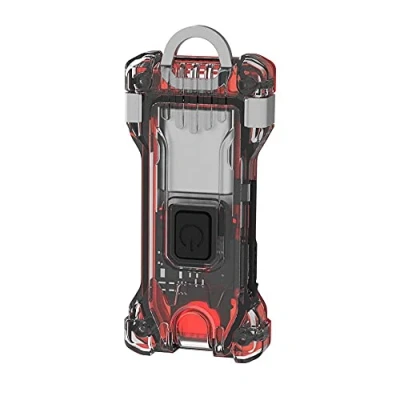 Immagine di Armytek Zippy WR Extended Set torcia elettrica bianca fredda e rossa portachiavi USB ricaricabile Mini lampada frontale Keychain luce (Red Ruby)