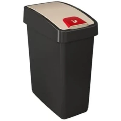 Immagine di keeeper Cestino Premium con Coperchio Basculante, Soft Touch, 25 L, Magne, Grigio Grafite