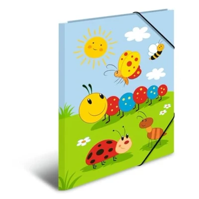 Immagine di HERMA 19794 Cartellina portadocumenti formato DIN A3, Frieda and Friends, in cartone resistente, con stampa interna completa, elastici, per bambini e bambine