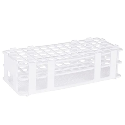 Immagine di stonylab Portaprovette, 16 mm 60 Posti Plastica Bianca Provetta Rack Supporto per Tubo di Supporto, Design a 3 Livelli e Staccabile
