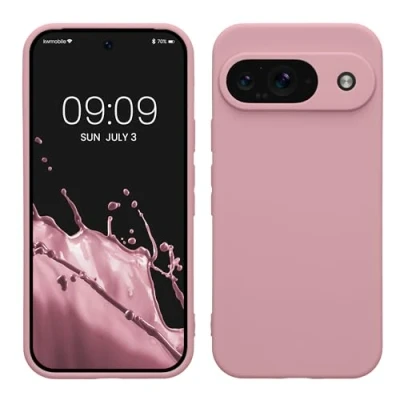Immagine di kwmobile Custodia Compatibile con Google Pixel 9 Cover Back Case per Smartphone in Silicone TPU Protezione Gommata rosa antico