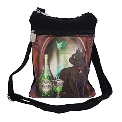 Immagine di Nemesis Now Lisa Parker Absinthe Borsa a tracolla, Nero, 23 cm