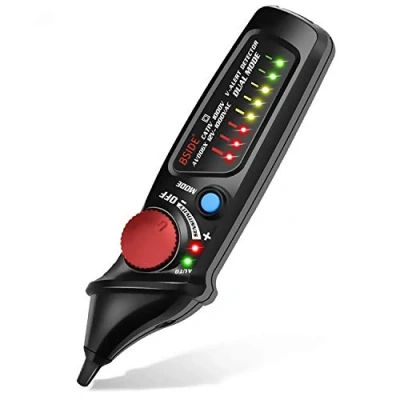 Immagine di Bside AVD06X Penna Tester di tensione elettrica senza contatto, 12 1000 V, doppia modalità sensibilità regolabile liberamente localizzatore punti interruzione con 8 indicatori LED e torcia