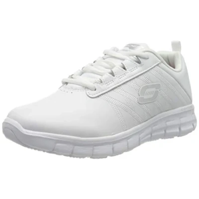 Immagine di Skechers Sure Track Erath Ii, Scarpe da Ginnastica Infilare Donna, Bianco Weiß White Leather Wht, 37.5 EU