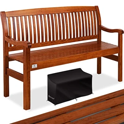 Immagine di KESSER® Panchina da Giardino in Legno, incl. Custodia, Panca Legno Resistente alle intemperie per 3 o 4 Persone 320 kg caricabile 150 cm Balcone