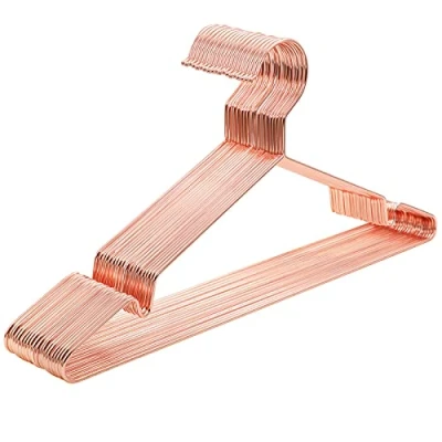 Immagine di SONGMICS Appendiabiti in metallo, cromato, antiruggine, salvaspazio, resistente, lunghezza 42 cm, colore: rosa oro CRI44R20