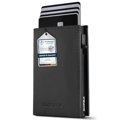 Immagine di SF SCOFIELD Duality Magflip Slim Wallet mit Münzfach Kartenetui Herren für 9 10 Karten Geldbeutel Portemonnaie RFID Schutz Wallets for Men Kreditkartenetui