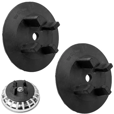 Immagine di guarnizione di ricambio, 2 pezzi, compatibile con sifone IKEA ATLANT e DOMSJÖ, cestello ricambio in gomma, colore nero, da avvitare al del setaccio, per lavello
