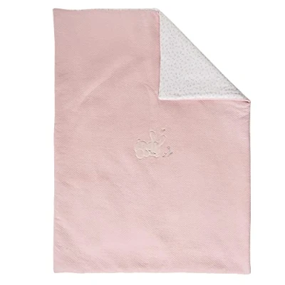 Immagine di Nattou Coperta Piccola per Bebè, In Cotone e Poliestere, Pomme il Coniglietto, Ca. 100 x 75 cm, Alice Pomme, Rosa/Bianco