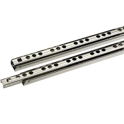 Immagine di SOTECH Guide per cassetti 1 coppia (2 pz.) Guida ad estrazione parziale KT1 10 H17 L342 NF su cuscinetti a sfera H: 17 / L: 342 mm