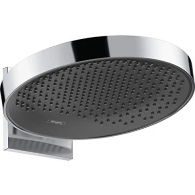 Immagine di hansgrohe Rainfinity Soffione doccia, Doccia a pioggia rotondo (⌀ 360 mm) con 1 getto per montaggio parete, funzione anticalcare, cromo, 26230000