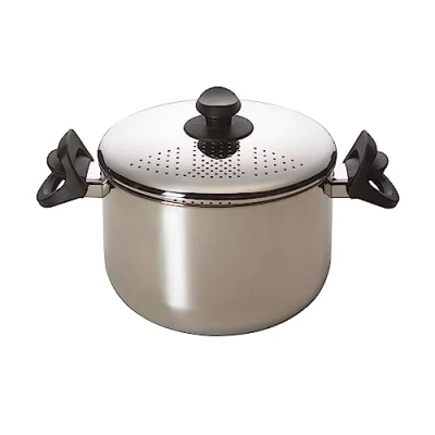 Immagine di Excelsa Cuoci&amp;Scola Pentola Cuoci Pasta, Acciaio, Argento, 22 cm