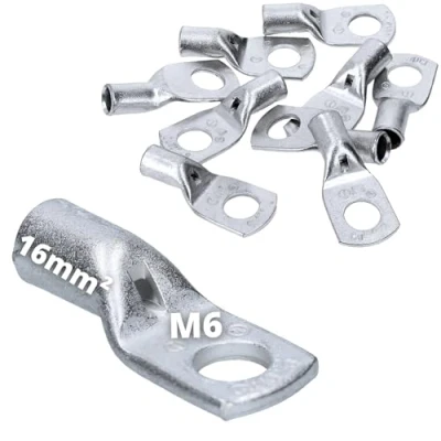 Immagine di Cembre A3 M6 10 capicorda tubolare, 16 mm², M6, non isolati, in rame stagnato
