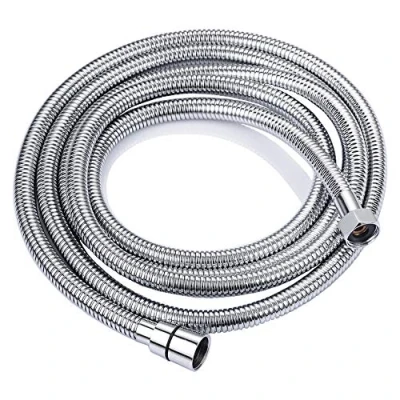 Immagine di ONECE Tubo Flessibile Doccia 3 M in Acciaio Inox, Cavo Soffione Universale, Antitorsione, Adatto a Tutti i Doccia, Interfaccia Universale Standard (G1/2), Cromato, Argento