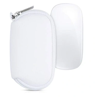 Immagine di kwmobile Custodia Mouse Wireless Compatibile con Apple Magic 1/2 Neoprene Astuccio Porta PC Gaming Bianco