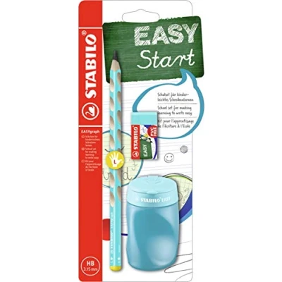 Immagine di School Set STABILO EASYgraph in Blu per Mancini con Gomma + T...