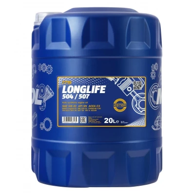 Immagine di Mannol Longlife 504/507 5W 30 20l Olio motore MN7715 20 VOLKSWAGEN: Golf 7, 4, Polo IV Hatchback, BMW: 1 3 Sedan, Touring